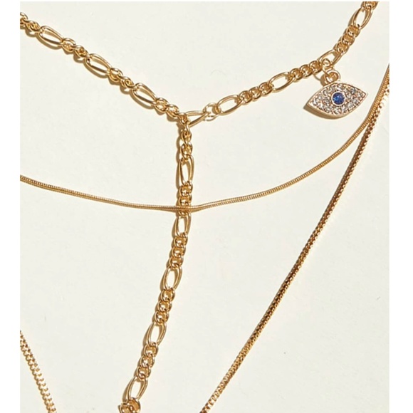 LAST ONE 🚨 Layered Evil Eye Moon & Stars Necklace - Picture 3 of 4